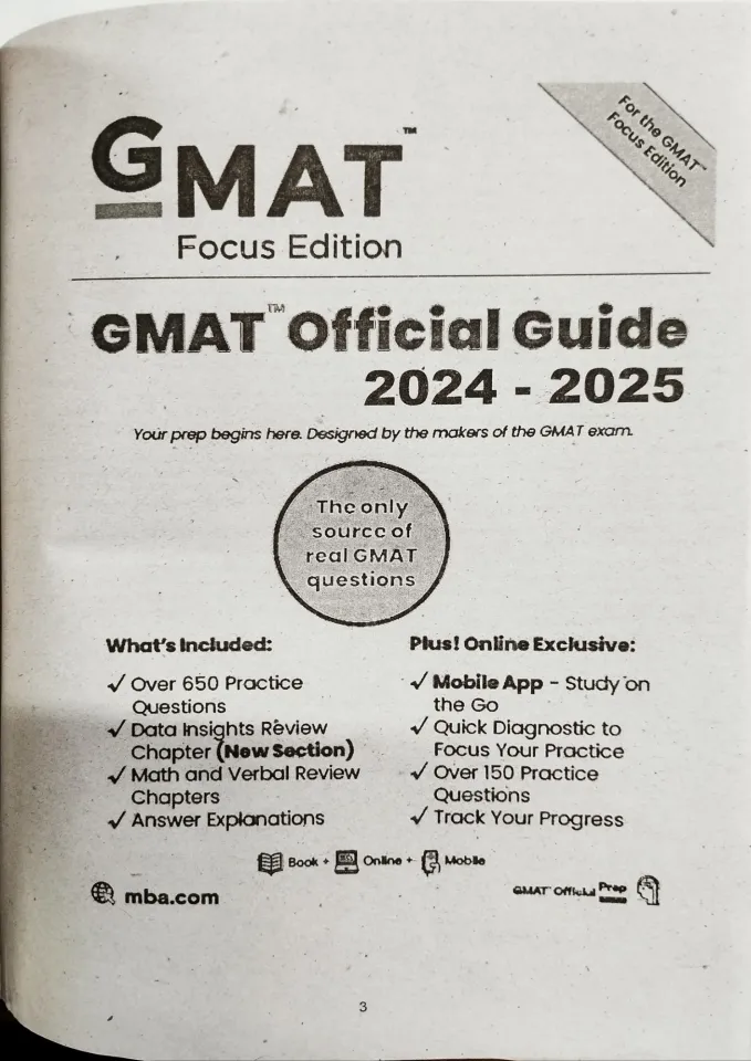 GMAT Official Guide Focus Edition 4冊セット GMAT Official Guide