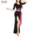 New Modal Belly Dance Practice Clothing One Pieces High Split Dress Women Lady Elegant Dancing Costume Belly Dance Wear. 