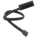PWM Fan Hub Distributor 4-Pin 1 to 5 PC CPU Heatsink Box Fan Distributor Hub Adapter Cable for Computer Cooler. 