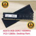 ADATA 8GB DDR3 1600 MHZ DESKTOP RAM, SDRAM PC3-12800 1600MHz 240-pin Memory For Desktop With ( 2 Years Warranty). 