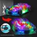 Transparent Gear Concept Racing Car Multicolored Mechanical Kids Toy with Music Light.