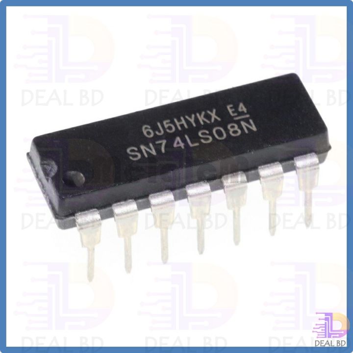 2pcs-%207408%20SN74HC08N%2074HC08%2074LS08%202%20Input%20AND%20Gate%20IC%20Dual%20In%20Package%20DIP%2014%20Pin%20IC%20Electrical%20Circuitry%20&%20Parts%20-%20Image%202