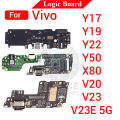 Charging Logic Board For Vivo Y17 Y19 Y22 Y50 X80 V20 V23 V23E 5G Charging Port USB Plug PCB Dock Connector Spare parts.