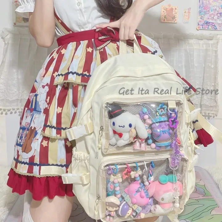 New%20Girls%20Large%20School%20Pink%20Ita%20Backpack%20with%20Two%20Clear%20Pockets%20for%20Pin%20Display%20Women%20Big%20Kawaii%20Ita%20Bag%20with%20Insert%20Plate%20H221%20-%20Image%203