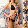 Womens Floral Chiffon Shawl Kimono Cardigan Top Beach Cover Up Blouse Vest Shirt.