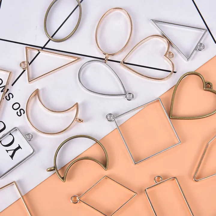 10pcs/lot%20Alloy%20Charm%20Pendants%20Hollow%20Mold%20Frame%20DIY%20Crafts%20Handmade%20Bezel%20Mold%20-%20Image%203