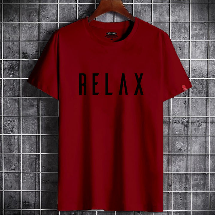 Relax Maroon Fashionable New Desing Digital printed Boys T-shirt