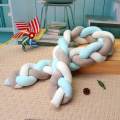 New Sweet Baby Soft Knot Pillow Braided Crib Bumper Decorative Baby Bedding Sheets Cushion multicolor.
