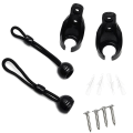 Cordless Bracket Kit, Universal Replacement Mounting Bracket for Outdoor/Indoor Sun Blind Black Easy to Use. 