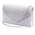Waist Bag Ladies Large Evening Satin Diamante Ladies Clutch Bag Party Envelope Bag.