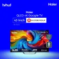 Haier 43 Inch QLED 4K Google TV - H43S80EUX with Official Warranty.