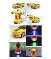 Transformer Robot Car Converting To Super Car (Yellow).