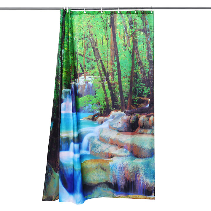 Practical%20180x180CM%203D%20Waterfall%20Nature%20Scenery%20Wall%20Hanging%20Shower%20Curtain%20Bathroom%20-%20Image%204