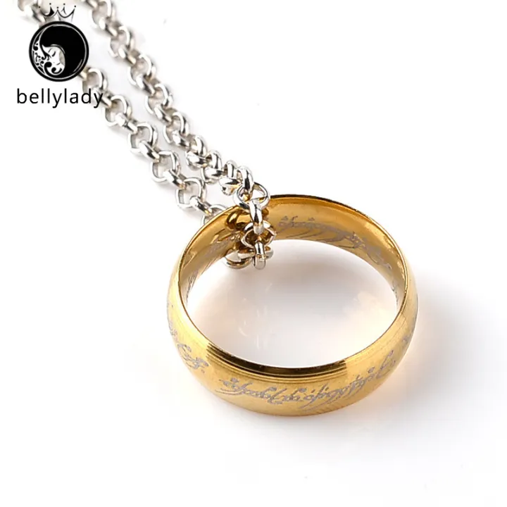 Lord the Rings Ring Necklace Hobbit