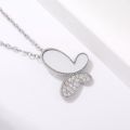 Korean version of the hot-selling fashion h butterfly necklace Internet celebrity with the same micro-inlaid zircon, light luxury, niche, simple and versatile clavicle chain.