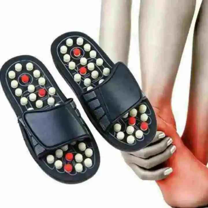 Massage Slippers With 41 Acupressure Points, 180 ° Rotatable Magnetotherapy Tai Chi Massage Shoes To Reduce Foot Pain For Men And Women