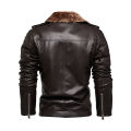 GB New Men's Leather Jackets Autumn Casual Motorcycle PU Jacket Windproof Biker Leather Winter Plush Coats Brand Clothing. 