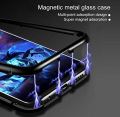 FancyArt 360� Full Body Case for Redmi Note 5 Pro Case, Magnetic Adsorption Metal Back Tampered Glass Cover for Xiaomi Redmi Note 5 Pro (Magnet Frame Black). 