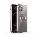 Apple iPhone 12 Pro Electroplating Clear Transparent Soft TPU Phone Case Logo Showing Back Cover. 