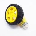 Dual Shaft motor and Wheels Smart Car Robot Gear Motor for arduino, 1 piece of each.