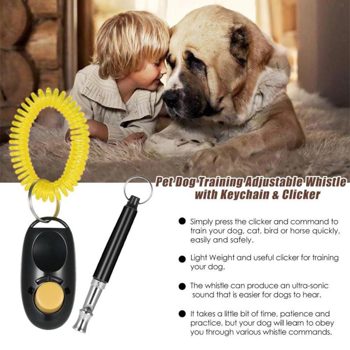 New Pet Dog Training Adjustable Whistle Ultrasonic Dog Whistle with  Keychain for Dog Pet Clicker Silent Dogs Bark Control Lanyard Dog Cat  Training Kit