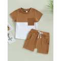 Baby Boy girl Summer Short Sleeve T-shirt Tee Shorts 2 Pcs Outfits Set used children baby comfortable T-shirt and pant for boys girls.