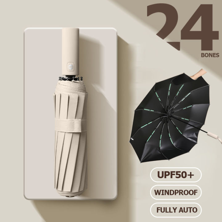 Large Windproof Umbrella for Men and Women Stay Protected in Any Weather with this Fully Automatic 24-Bone Umbrella