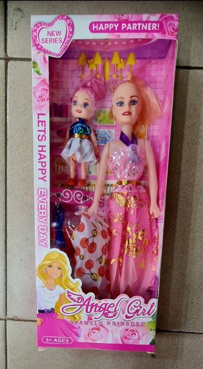 2 in 1 baby barbie doll princess doll charming Hannah montan mother and baby doll