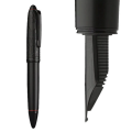 Hongdian N6 Black Metal Resin Piston Fountain Pen Extra Fine Nib pen with Black Ink.