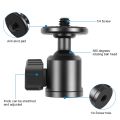 PULUZ 1/4 inch Inner Screw Metal Tripod Ball Head Adapter with Knob Lock(Black).