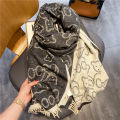 Korean autumn and winter new cartoon imitation cashmere scarf, small fresh bear, cute shawl, warm and versatile scarf.