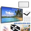HD Projector Screen Projects & Accessories 60-100" 16:9 Simple Curtain Soft Portable High-definition Projector White Screen Home Outdoor Camping.