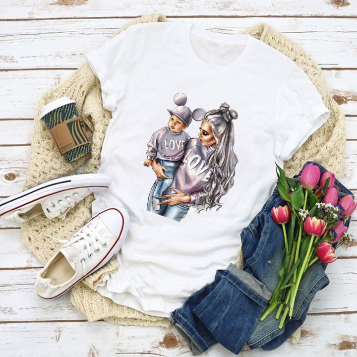 Women%20Graphic%20Cartoon%20Mom%20Mama%20Boy%20Fashion%20Print%20Love%20Summer%20Shirt%20Tops%20Lady%20Clothes%20T-Shirt%20Womens%20Clothing%20Tee%20Female%20T%20Shirt%20-%20Image%202