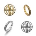 Vintage Astronomical Ball Alloy Ring for Women and Men Creative Complex Rotating Cosmic Ring Deformable Rotating Sphere Ring Nec. 