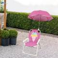 Kids Camping Chair with Umbrella Folding Chair for Park Hiking Courtyard.