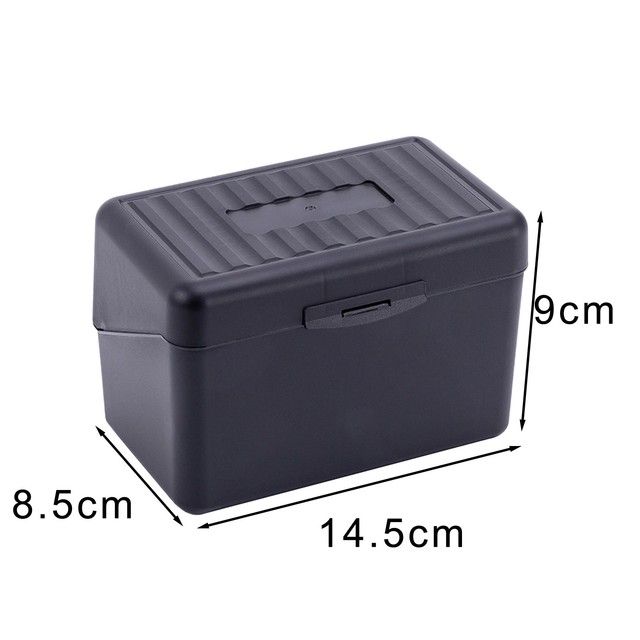 Index Card Holder Index Cards Box Notecard Box Flash Card Holder Index Organizer PP Material Black Note Holders Tool Gifts