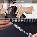Individual 16 Pack Rainbow Color Reusable Metal Straws with Silicone Tip Colored Long Stainless Steel Straws Drinking Straw. 
