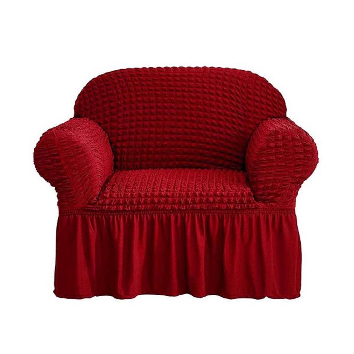 1seater Turkey Elastic Sofa Cover maroon colour