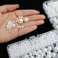 A Box Of 3mm-12mm Hole Imitation Pearl Loose Beads Pearl DIY Jewellery Accessories Accessories Handmade Beads. 