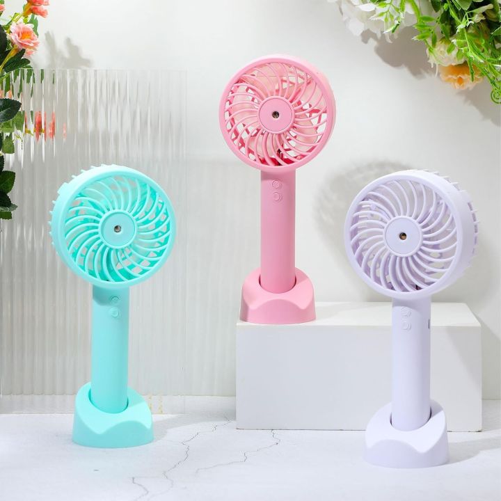Portable Handheld Misting Fan with Water Mist, 3 Speed Portable Misting Fan, Bulk Rechargeable Misting Fan