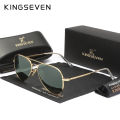 KINGSEVEN Pilot Alloy Sunglasses Polarization UV400 Anti-reflection Full Frame Parsnip Glasses Women Retro Luxury Eyewear. 