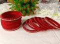 Silk Thread Reshmi Bangles with Stones For Girls and Women. 