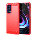 lthmy for Motorola Moto Edge 2021 Case Carbon Fiber TPU Soft Silicone Back Cover Armor Phone Case Casing.