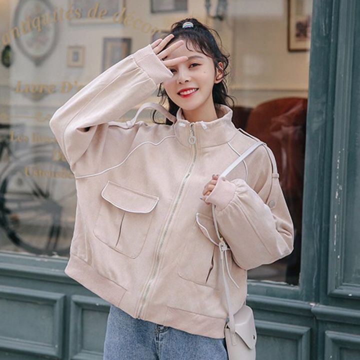 Spring%20and%20Autumn%20New%20Baseball%20Uniform%20Korean%20Style%20All-Matching%20Slimming%20Short%20Coat%20Female%20Student%20Small%20Fashion%20Jacket%20Top%20-%20Image%209