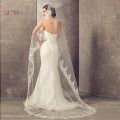 Wedding Veil Lace Edge Long Luxurious Bridal Veil White/ivory Veil With Comb Tulle Cathedral One-layer 3 Meters Bride Accessorie. 