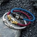 Simple Charm Milan Cord Bracelets Men Women Never Fade Stainless Steel Horseshoe Knot Clasp Brand Accessories Couples Jewelry. 