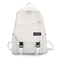 New Simple Canvas Backpack Solid Color School Shoulder Bag for Teenage Boys Girl Student Large Capacity Travel Bagpack. 