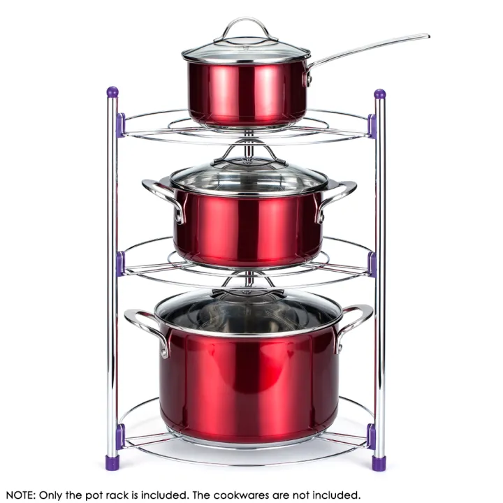 Kitchen%20Pot%20Rack%20Crock%20Pot%20Shelf%20Chrome-Plated%203%20Tier%20Round%20Shelf%20Storage%20Tower%20Crock%20Pot%20Heat%20Insulation%20Pot%20Holder%20-%20Image%204