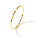 Douyin European and American simple gold titanium steel 3mm coil bracelet cold wind women's thin round wire plain ring bracelet.