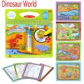Water Drawing Book & Magic Pen Kids Reusable Painting Book Toddler Coloring Toy. 
